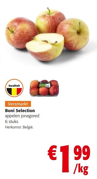 Promoties Boni selection appelen jonagored - Boni - Geldig van 15/11/2023 tot 28/11/2023 bij Colruyt