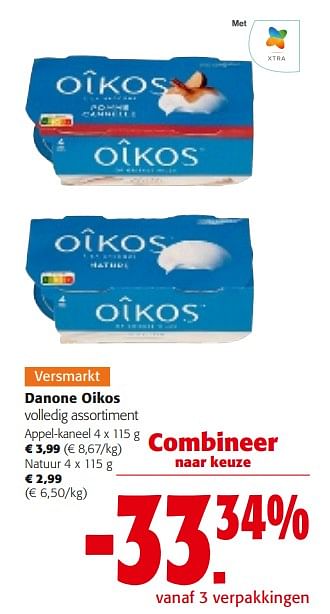 Promoties Danone oikos volledig assortiment - Danone - Geldig van 15/11/2023 tot 28/11/2023 bij Colruyt