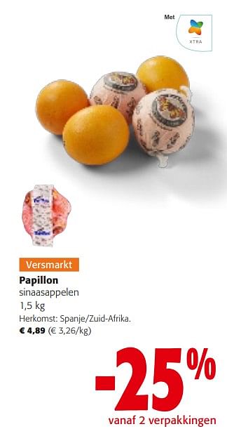 Promoties Papillon sinaasappelen - Papillon - Geldig van 15/11/2023 tot 28/11/2023 bij Colruyt