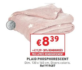 Promotions Plaid phosphorescent - Produit maison - Trafic  - Valide de 22/11/2023 à 27/11/2023 chez Trafic