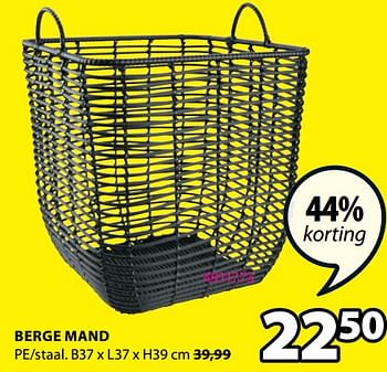 Promoties Berge mand - Huismerk - Jysk - Geldig van 20/11/2023 tot 26/11/2023 bij Jysk