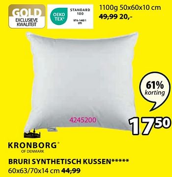 Promoties Bruri synthetisch kussen - Kronborg - Geldig van 20/11/2023 tot 26/11/2023 bij Jysk