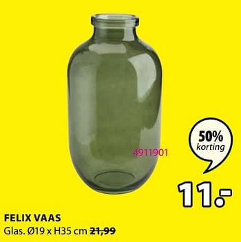 Promoties Felix vaas - Huismerk - Jysk - Geldig van 20/11/2023 tot 26/11/2023 bij Jysk