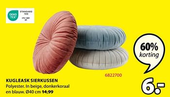 Promoties Kugleask sierkussen - Huismerk - Jysk - Geldig van 20/11/2023 tot 26/11/2023 bij Jysk