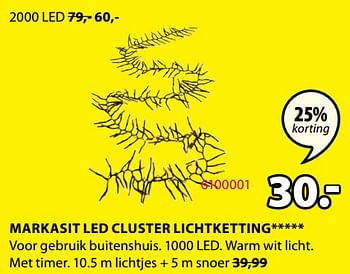 Promoties Markasit led cluster lichtketting - Huismerk - Jysk - Geldig van 20/11/2023 tot 26/11/2023 bij Jysk