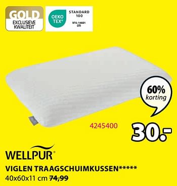 Promoties Viglen traagschuimkussen - Wellpur - Geldig van 20/11/2023 tot 26/11/2023 bij Jysk