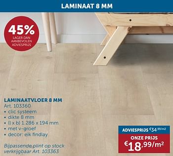 Promoties Laminaatvloer - Huismerk - Zelfbouwmarkt - Geldig van 14/11/2023 tot 18/12/2023 bij Zelfbouwmarkt