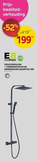 Promotions Douchekolom + mechanische mengkraan quatros 300 - Essebagno - Valide de 15/11/2023 à 27/11/2023 chez Brico