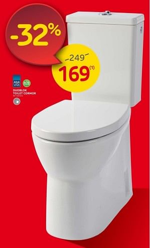 Promoties Duoblok toilet cormor - AQUA VIVE - Geldig van 15/11/2023 tot 27/11/2023 bij Brico