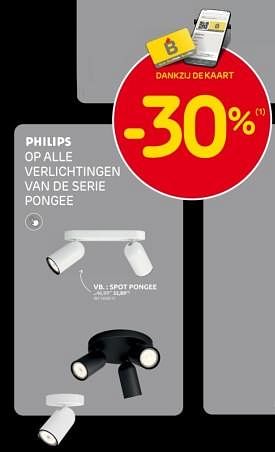 Promoties Spot pongee - Philips - Geldig van 15/11/2023 tot 27/11/2023 bij Brico