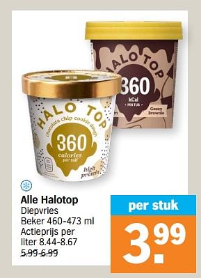 Promoties Alle halotop - Halo Top - Geldig van 20/11/2023 tot 26/11/2023 bij Albert Heijn