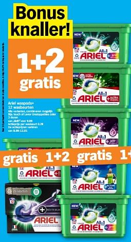 Promoties Ariel waspods+ touch of lenor unstoppables color - Ariel - Geldig van 20/11/2023 tot 26/11/2023 bij Albert Heijn