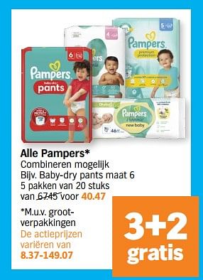 Promoties Baby-dry pants maat 6 - Pampers - Geldig van 20/11/2023 tot 26/11/2023 bij Albert Heijn