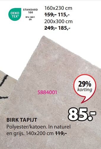 Promoties Birk tapijt - Huismerk - Jysk - Geldig van 13/11/2023 tot 26/11/2023 bij Jysk