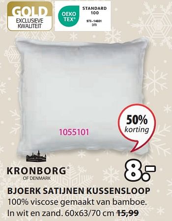 Promoties Bjoerk satijnen kussensloop - Kronborg - Geldig van 13/11/2023 tot 26/11/2023 bij Jysk