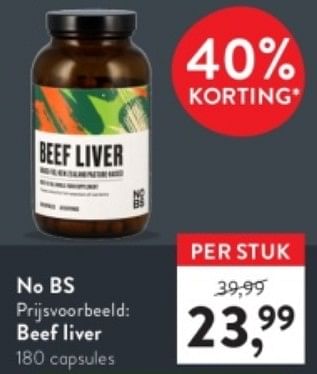 Promoties Beef liver - Huismerk - Holland & Barrett - Geldig van 13/11/2023 tot 26/11/2023 bij Holland & Barret