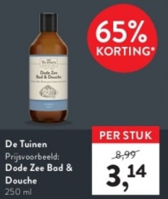 Promoties Dode zee bad + douche - De Tuinen - Geldig van 13/11/2023 tot 26/11/2023 bij Holland & Barret