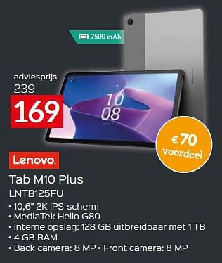 Promoties Lenovo tab m10 plus lntb125fu - Lenovo - Geldig van 17/11/2023 tot 27/11/2023 bij Selexion