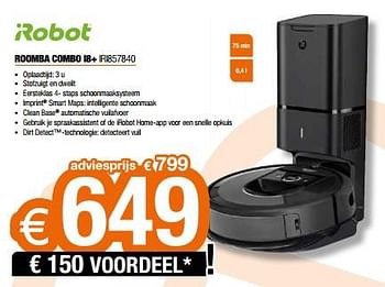 Promoties Irobot roomba combo i8+ iri857840 - iRobot - Geldig van 17/11/2023 tot 27/11/2023 bij Expert