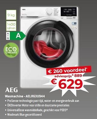 Promoties Aeg wasmachine - aelr63u944 - AEG - Geldig van 17/11/2023 tot 27/11/2023 bij Exellent