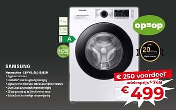 Promoties Samsung wasmachine - s1ww91ta049aeen - Samsung - Geldig van 17/11/2023 tot 27/11/2023 bij Exellent
