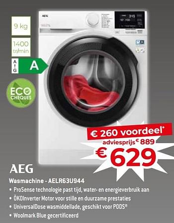 Promoties Aeg wasmachine - aelr63u944 - AEG - Geldig van 17/11/2023 tot 27/11/2023 bij Exellent