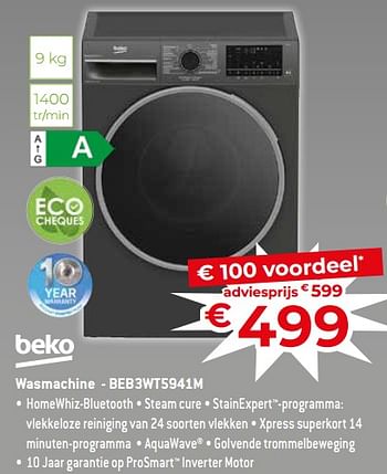Promoties Beko wasmachine - beb3wt5941m - Beko - Geldig van 17/11/2023 tot 27/11/2023 bij Exellent