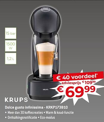 Promoties Krups dolce gusto infinissima - krkp173b10 - Krups - Geldig van 17/11/2023 tot 27/11/2023 bij Exellent