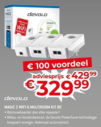 Promoties Devolo magic 2 wifi 6 multiroom kit be - Devolo - Geldig van 17/11/2023 tot 27/11/2023 bij Exellent