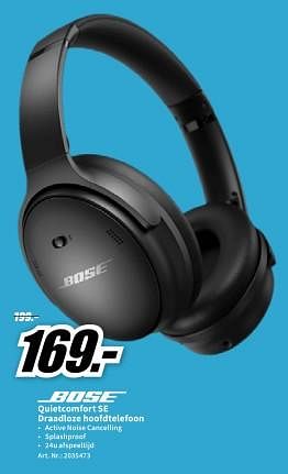 Promoties Bose quietcomfort se draadloze hoofdtelefoon - Bose - Geldig van 23/11/2023 tot 27/11/2023 bij Media Markt