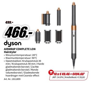 Promoties Dyson airwrap complete lon hairstyler - Dyson - Geldig van 23/11/2023 tot 27/11/2023 bij Media Markt