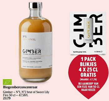 Promoties Biogemberconcentraat gimber - Gimber - Geldig van 23/11/2023 tot 29/11/2023 bij Delhaize