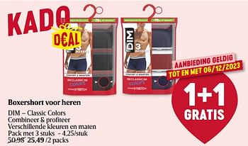 Promoties Boxershort voor heren dim - classic colors - Dim - Geldig van 23/11/2023 tot 29/11/2023 bij Delhaize