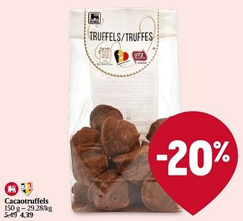 Promoties Cacaotruffels - Huismerk - Delhaize - Geldig van 23/11/2023 tot 29/11/2023 bij Delhaize