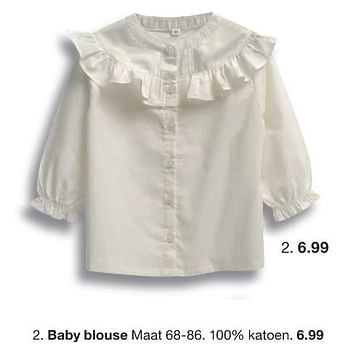 Promoties Baby blouse - Huismerk - Zeeman  - Geldig van 18/11/2023 tot 27/11/2023 bij Zeeman