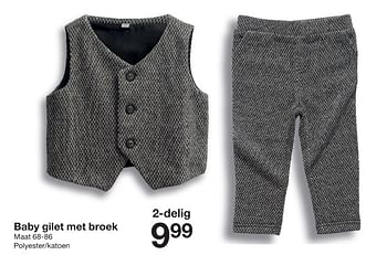 Promoties Baby gilet met broek - Huismerk - Zeeman  - Geldig van 18/11/2023 tot 27/11/2023 bij Zeeman