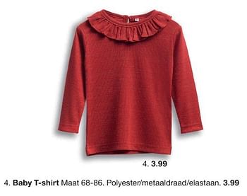 Promoties Baby t-shirt - Huismerk - Zeeman  - Geldig van 18/11/2023 tot 27/11/2023 bij Zeeman