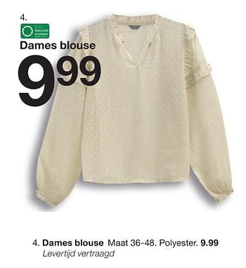 Promoties Dames blouse - Huismerk - Zeeman  - Geldig van 18/11/2023 tot 27/11/2023 bij Zeeman