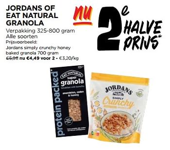 Promoties Jordans simply crunchy honey baked granola 7 - Jordans - Geldig van 22/11/2023 tot 28/11/2023 bij Jumbo