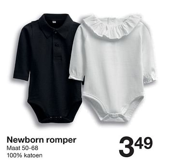 Promoties Newborn romper - Huismerk - Zeeman  - Geldig van 18/11/2023 tot 27/11/2023 bij Zeeman