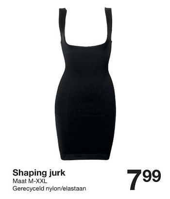 Promoties Shaping jurk - Huismerk - Zeeman  - Geldig van 18/11/2023 tot 27/11/2023 bij Zeeman