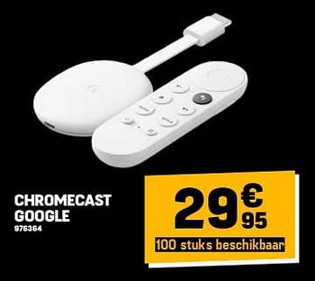 Promoties Chromecast google - Google - Geldig van 21/11/2023 tot 27/11/2023 bij Electro Depot