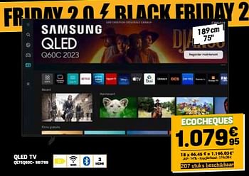 Promoties Samsung qled tv qe75q60c - Samsung - Geldig van 21/11/2023 tot 27/11/2023 bij Electro Depot