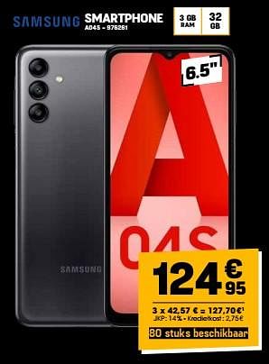 Promoties Samsung smartphone a04s - Samsung - Geldig van 21/11/2023 tot 27/11/2023 bij Electro Depot