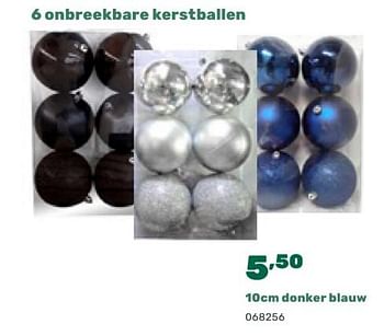 Promoties 6 onbreekbare kerstballen donker blauw - Huismerk - Happyland - Geldig van 07/11/2023 tot 06/01/2024 bij Happyland