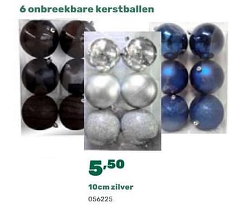 Promoties 6 onbreekbare kerstballen zilver - Huismerk - Happyland - Geldig van 07/11/2023 tot 06/01/2024 bij Happyland