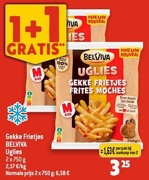 Promoties Gekke frietjes belviva uglies - Belviva - Geldig van 22/11/2023 tot 28/11/2023 bij Smatch
