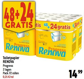 Promoties Toiletpapier renova - Renova - Geldig van 22/11/2023 tot 28/11/2023 bij Smatch