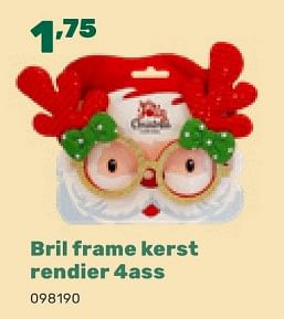 Promoties Bril frame kerst rendier - Huismerk - Happyland - Geldig van 07/11/2023 tot 06/01/2024 bij Happyland