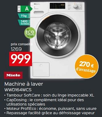 Promoties Miele machine à laver wwd164wcs - Miele - Geldig van 17/11/2023 tot 27/11/2023 bij Selexion
